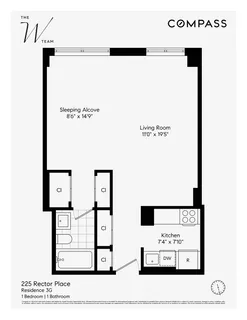 $650,000 | 225 Rector Place, Unit 3G | Battery Park City