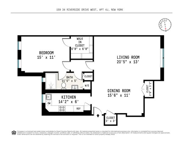 $3,450 | 159-34 Riverside Drive West, Unit 4J | Washington Heights