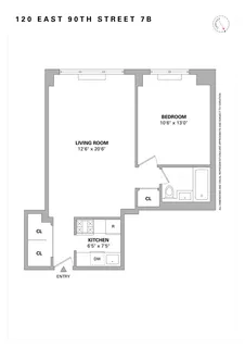 $750,000 | 120 East 90th Street, Unit 7B | Upper East Side