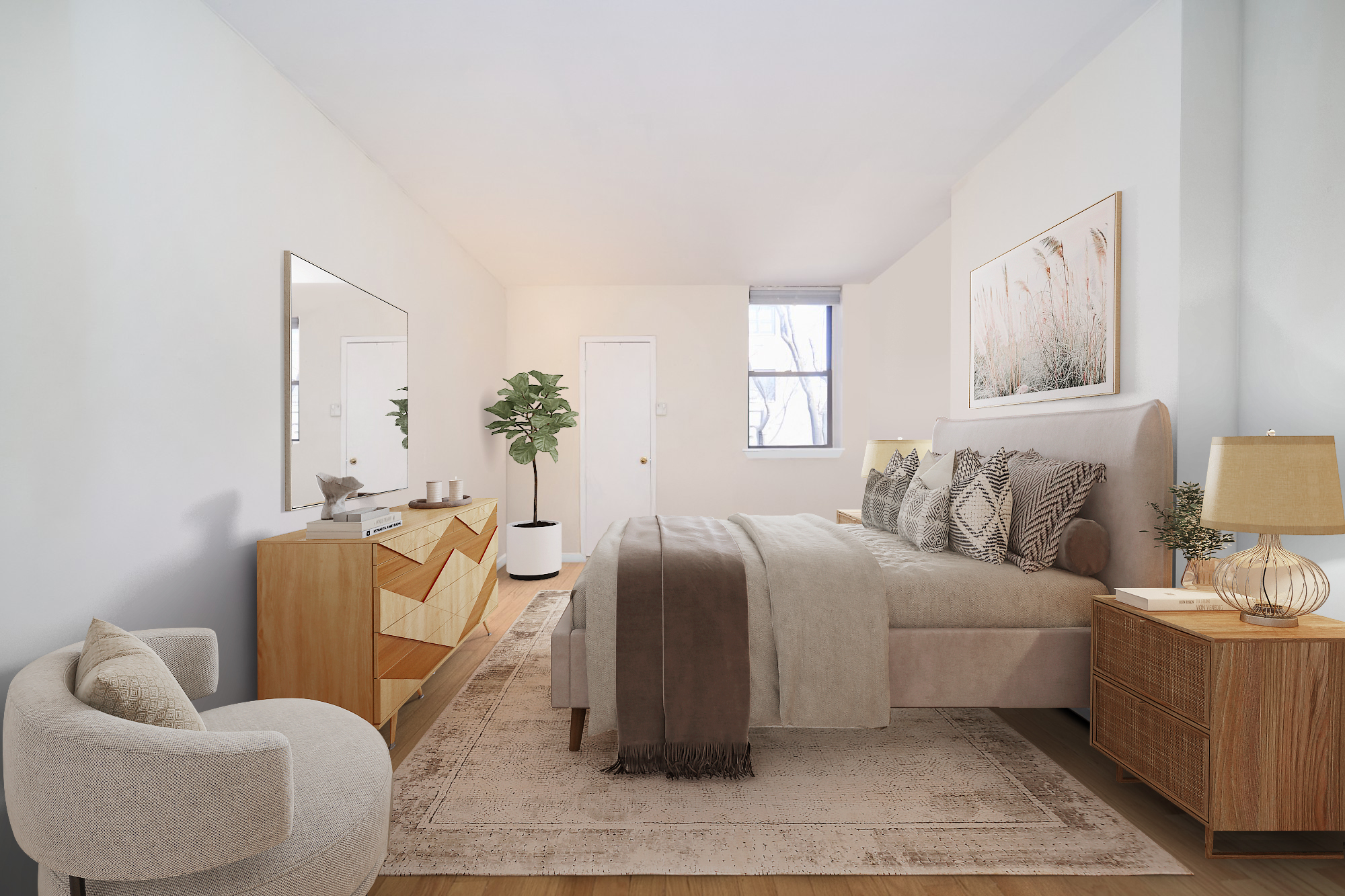 105 West 105th Street, Unit 3B Manhattan, NY 10025 - Photo 3 of 4 a living room with furniture and window