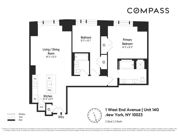 $10,000 | 1 West End Avenue, Unit 14G | Upper West Side