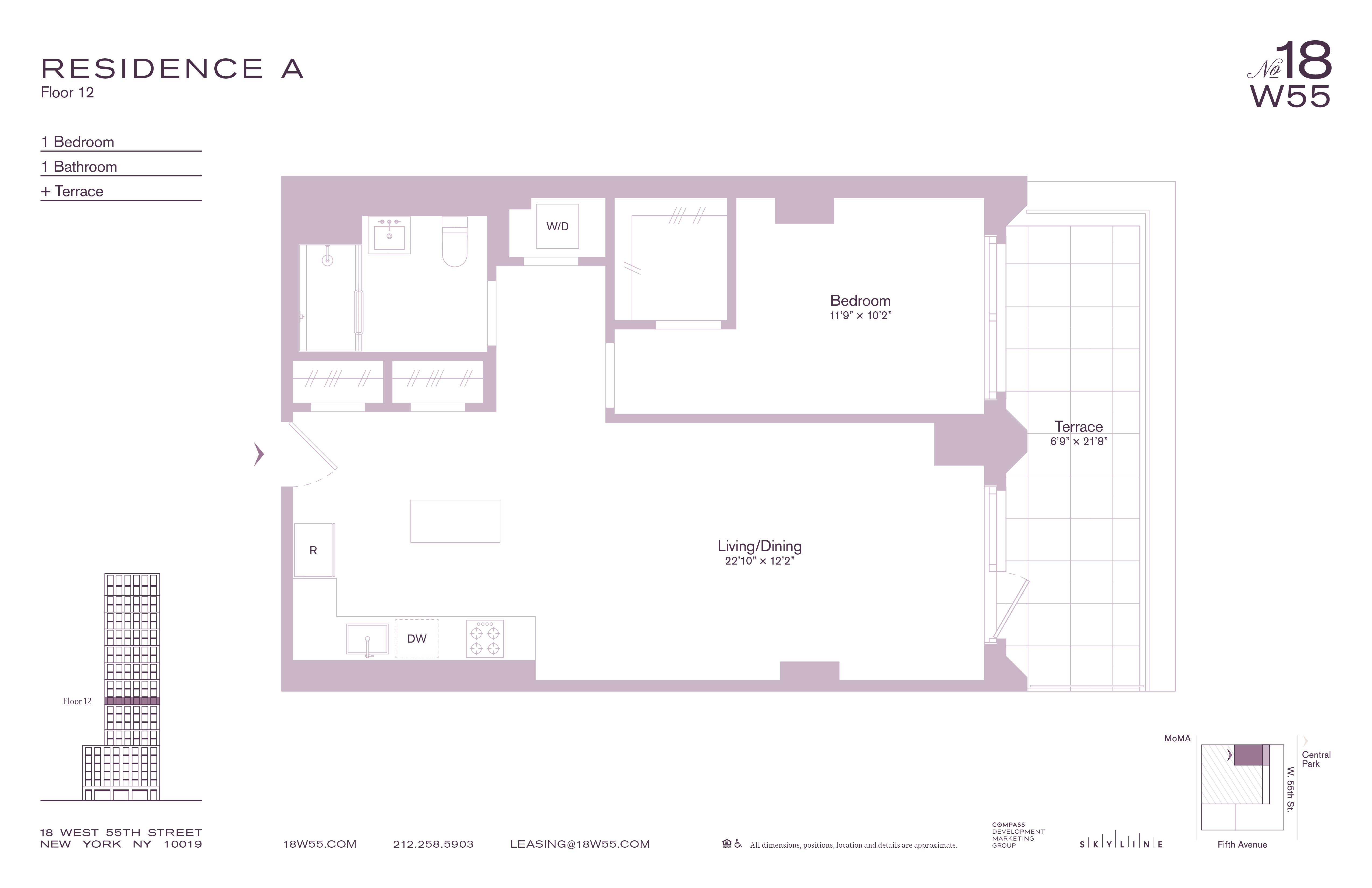 18 West 55th Street, Unit 12A Manhattan, NY 10019 - Photo 9 of 9 a picture of a wall with a large screen