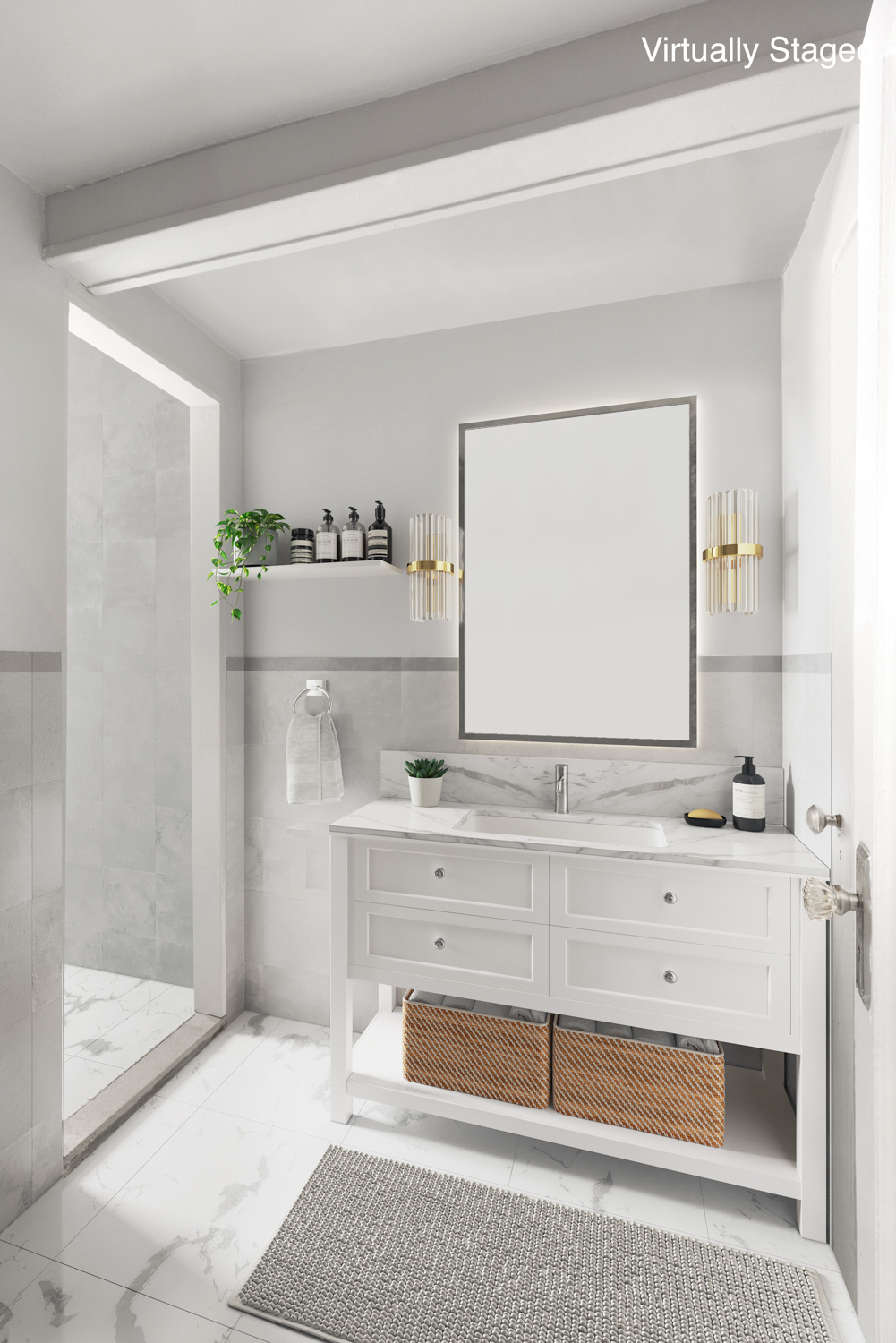 400 Riverside Drive, Unit K Manhattan, NY 10025 - Photo 7 of 22 a bathroom with a sink and a mirror