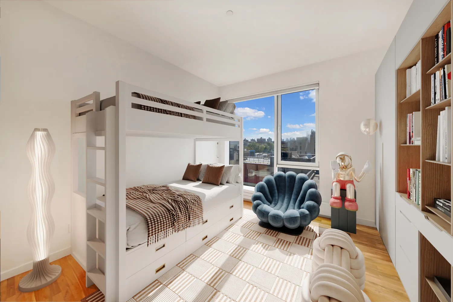 a bedroom with furniture and a flat screen tv