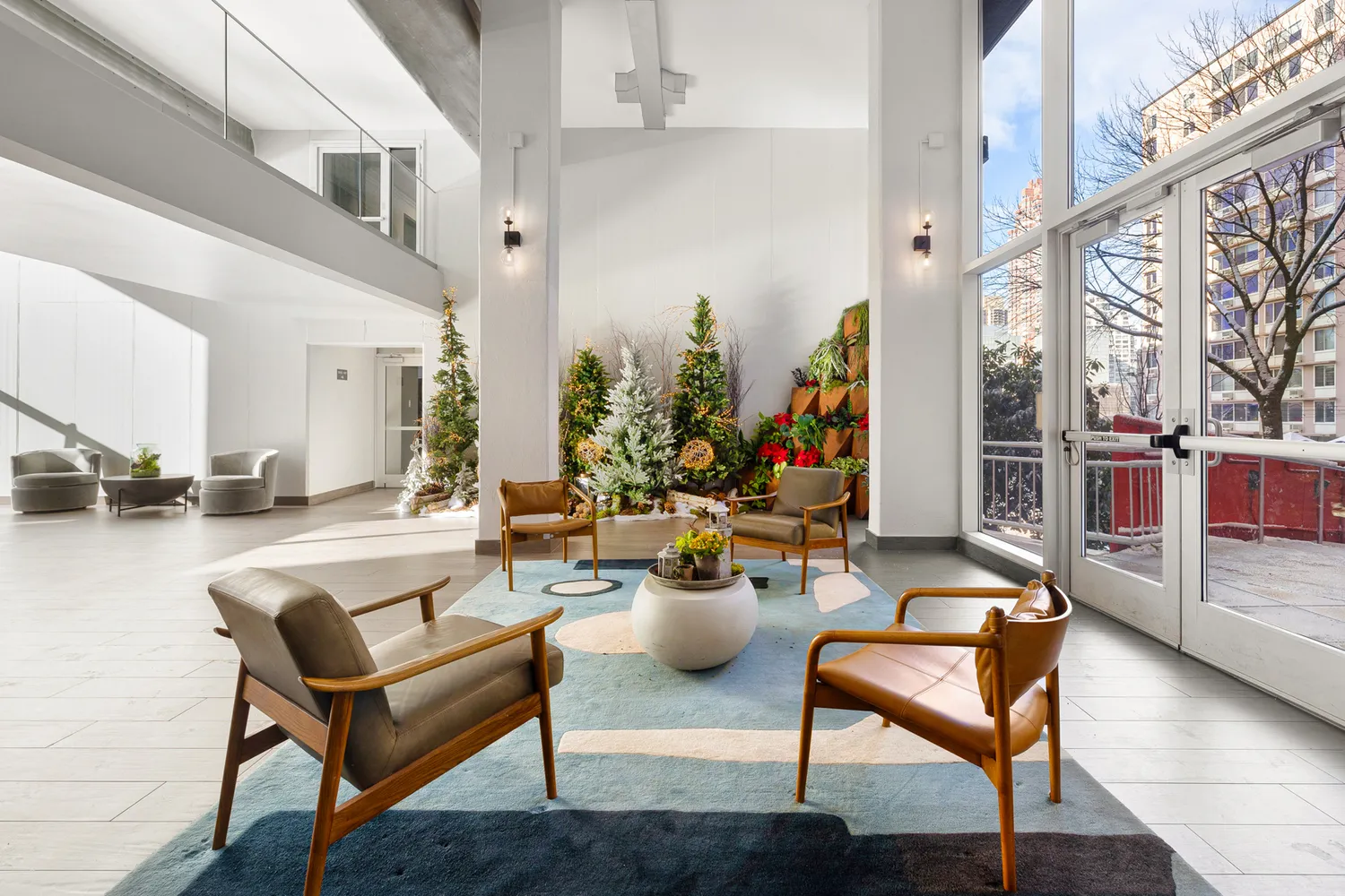 a view of a patio with dining table and chairs