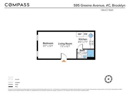 $2,900 | 595 Greene Avenue, Unit 2F | Bedford-Stuyvesant