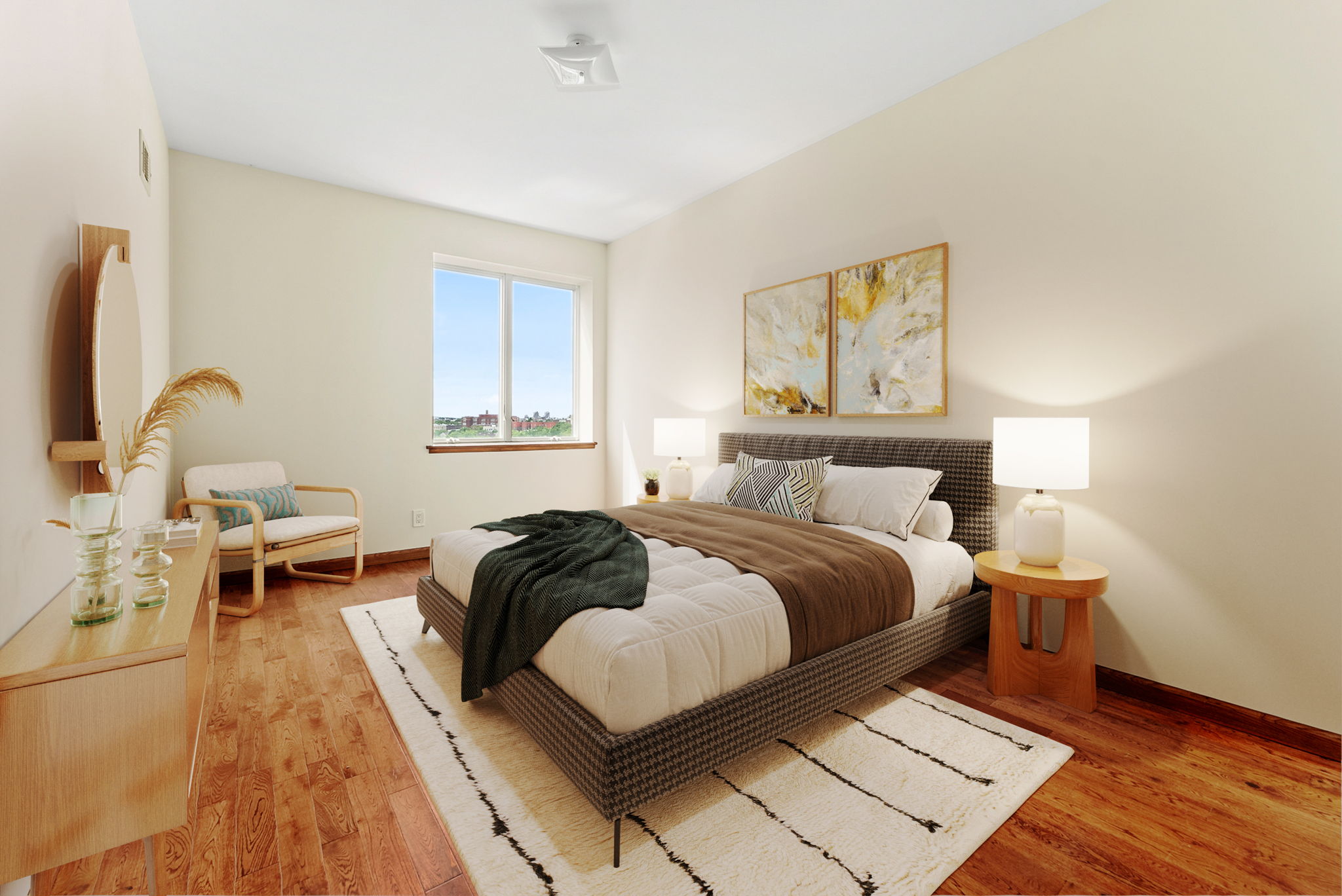 842 Ocean Parkway, Unit 8B Brooklyn, NY 11230 - Photo 10 of 14 a bedroom with bed and a window