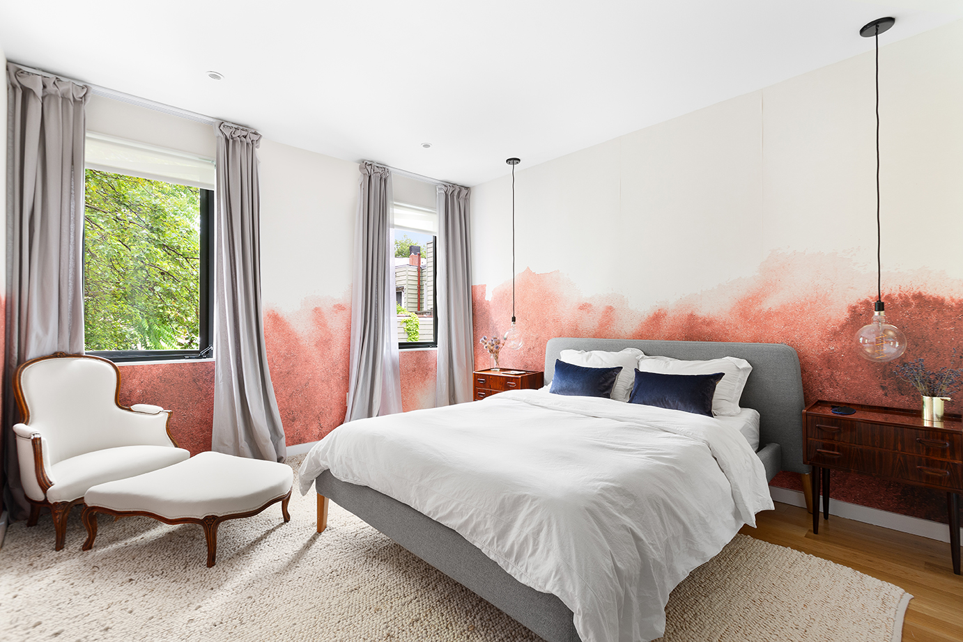 512 Lorimer Street Brooklyn, NY 11211 - Photo 7 of 22 a bedroom with a bed and a couch