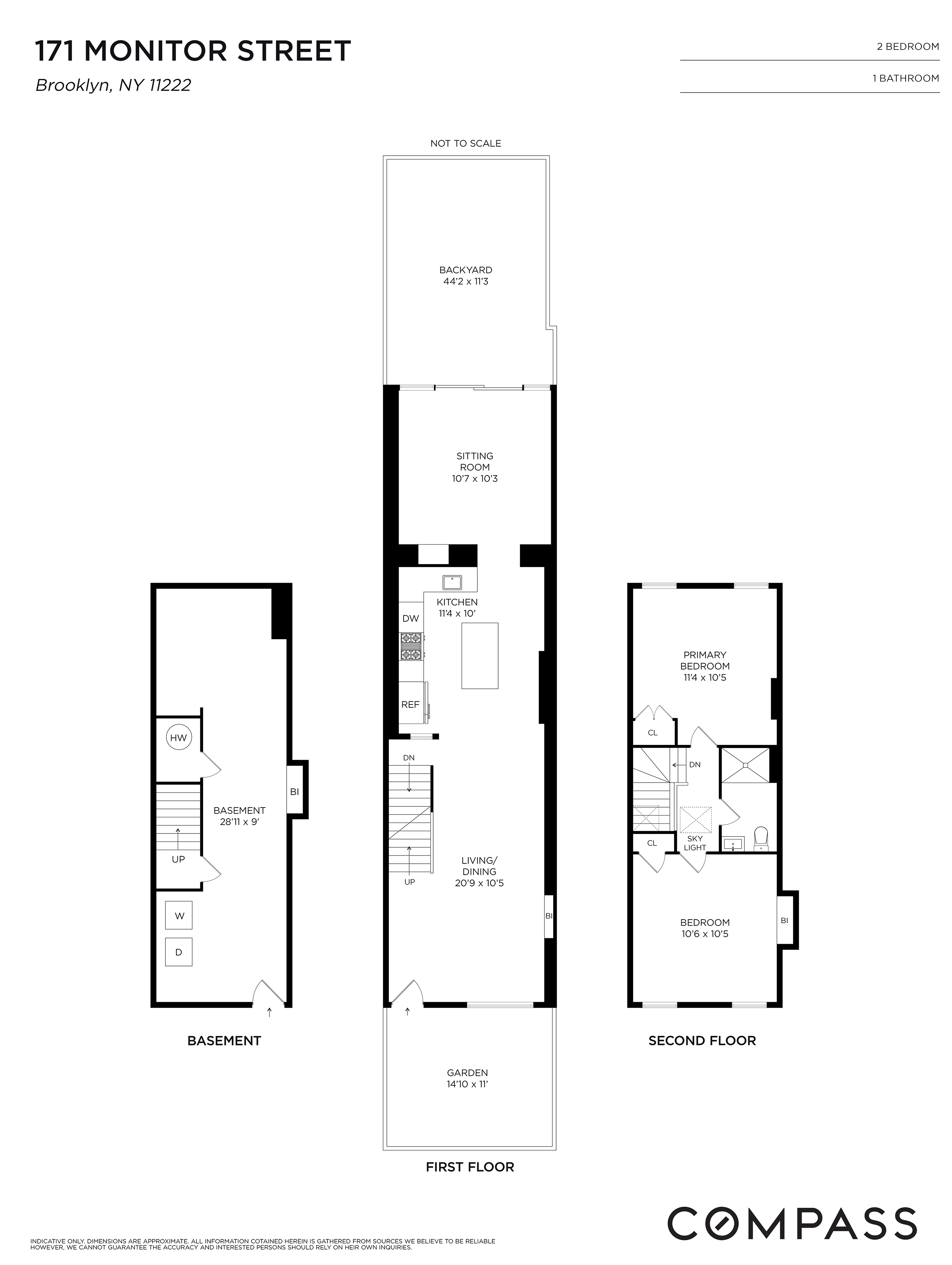 171 Monitor Street Brooklyn, NY 11222 - Photo 11 of 11 a picture of a room with a floor plan