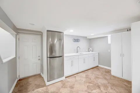 a large white room with closet