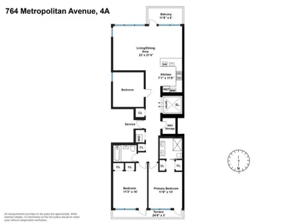 $1,795,000 | 764 Metropolitan Avenue, Unit 4A | Williamsburg