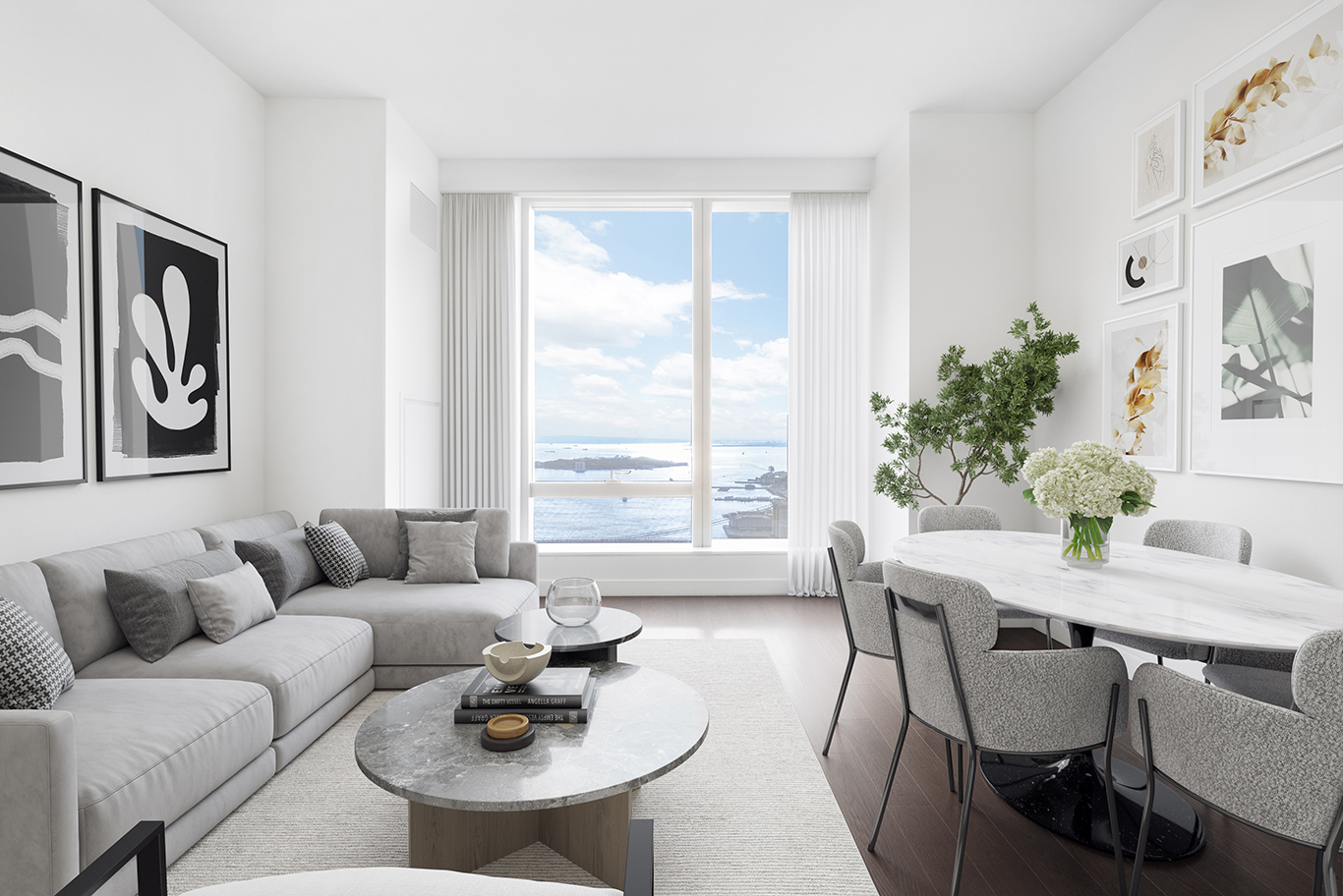 252 South Street, Unit 53B Manhattan, NY 10002 - Photo 1 of 27 a living room with furniture and wooden floor