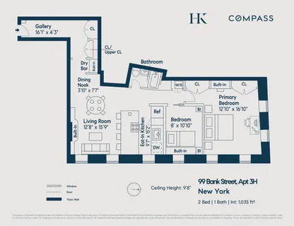 $2,750,000 | 99 Bank Street, Unit 3H | West Village