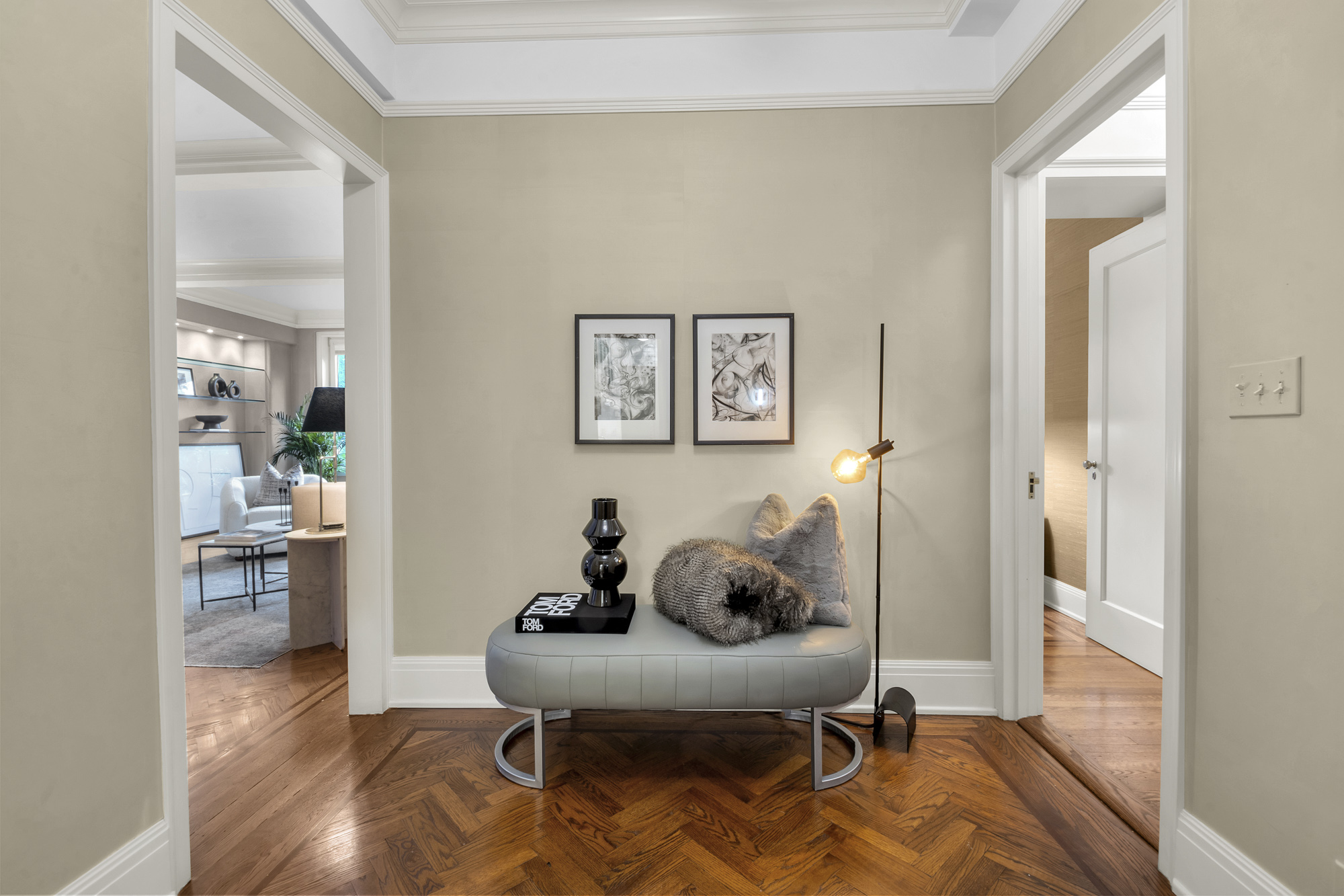 7 Gracie Square, Unit 5A Manhattan, NY 10128 - Photo 13 of 26 a living room with furniture and wooden floor