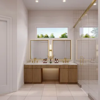 a kitchen with a sink a window and cabinets