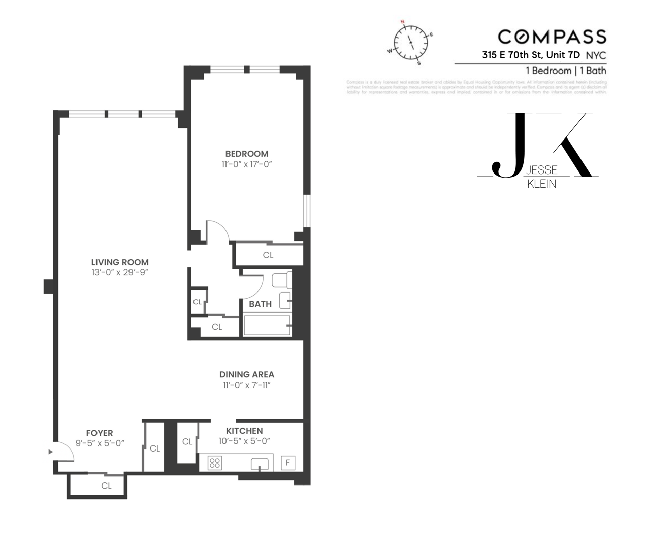 315 East 70th Street, Unit 7D Manhattan, NY 10021 - Photo 14 of 16 a picture of a floor plan