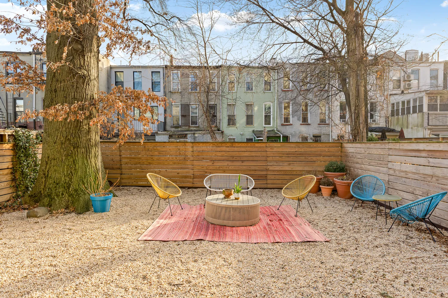 a view of outdoor space with seating area