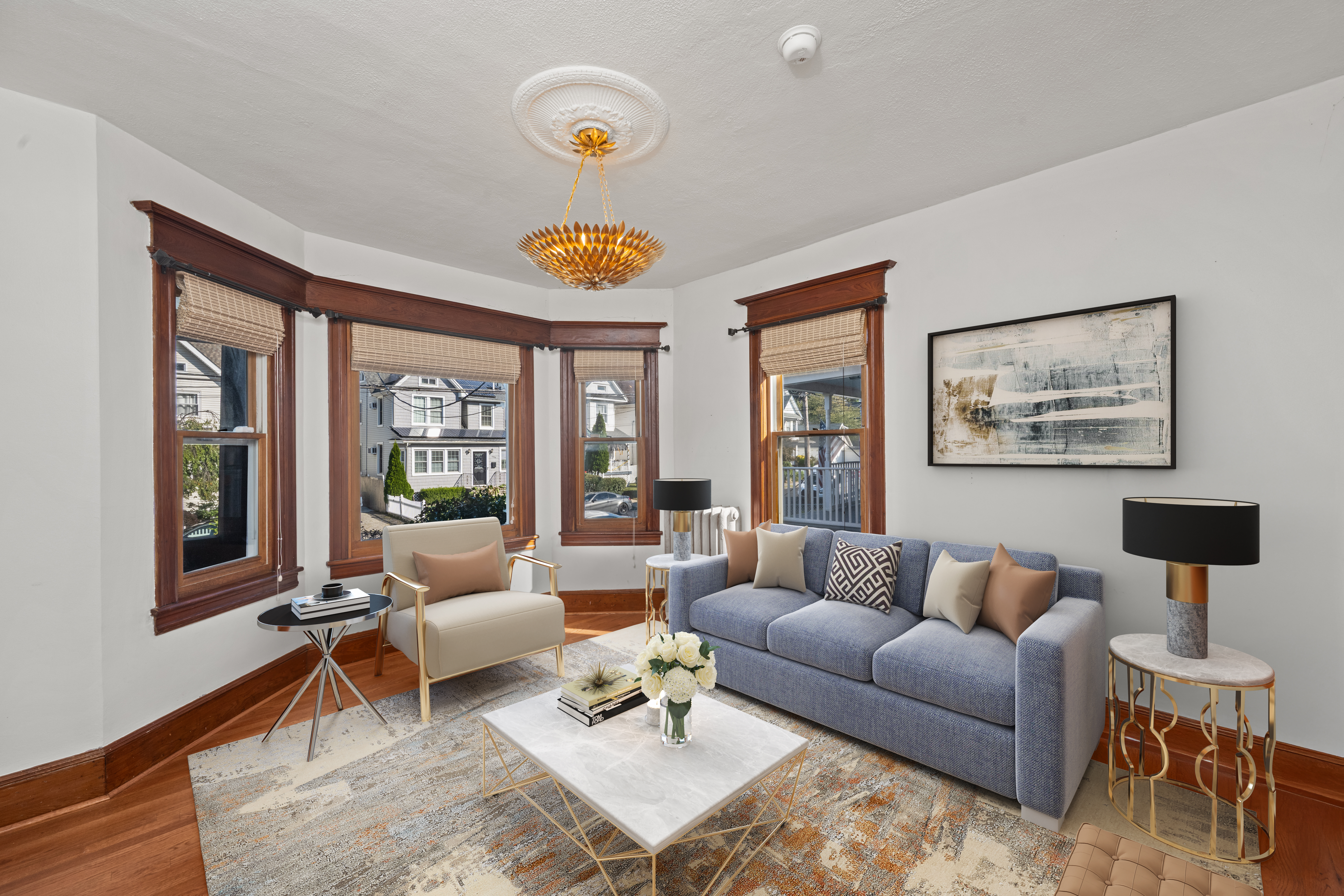 704 Delafield Avenue Staten Island, NY 10310 - Photo 6 of 35 a living room with furniture and a large window