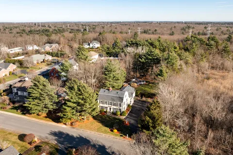 an aerial view of multiple house
