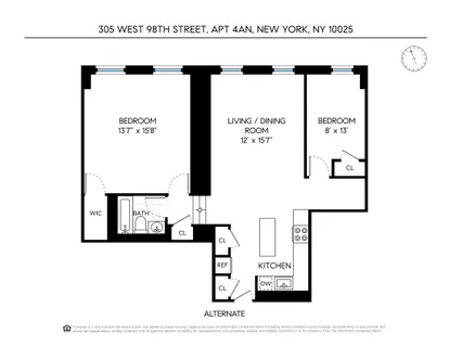 $949,000 | 305 West 98th Street, Unit 4AN | Upper West Side