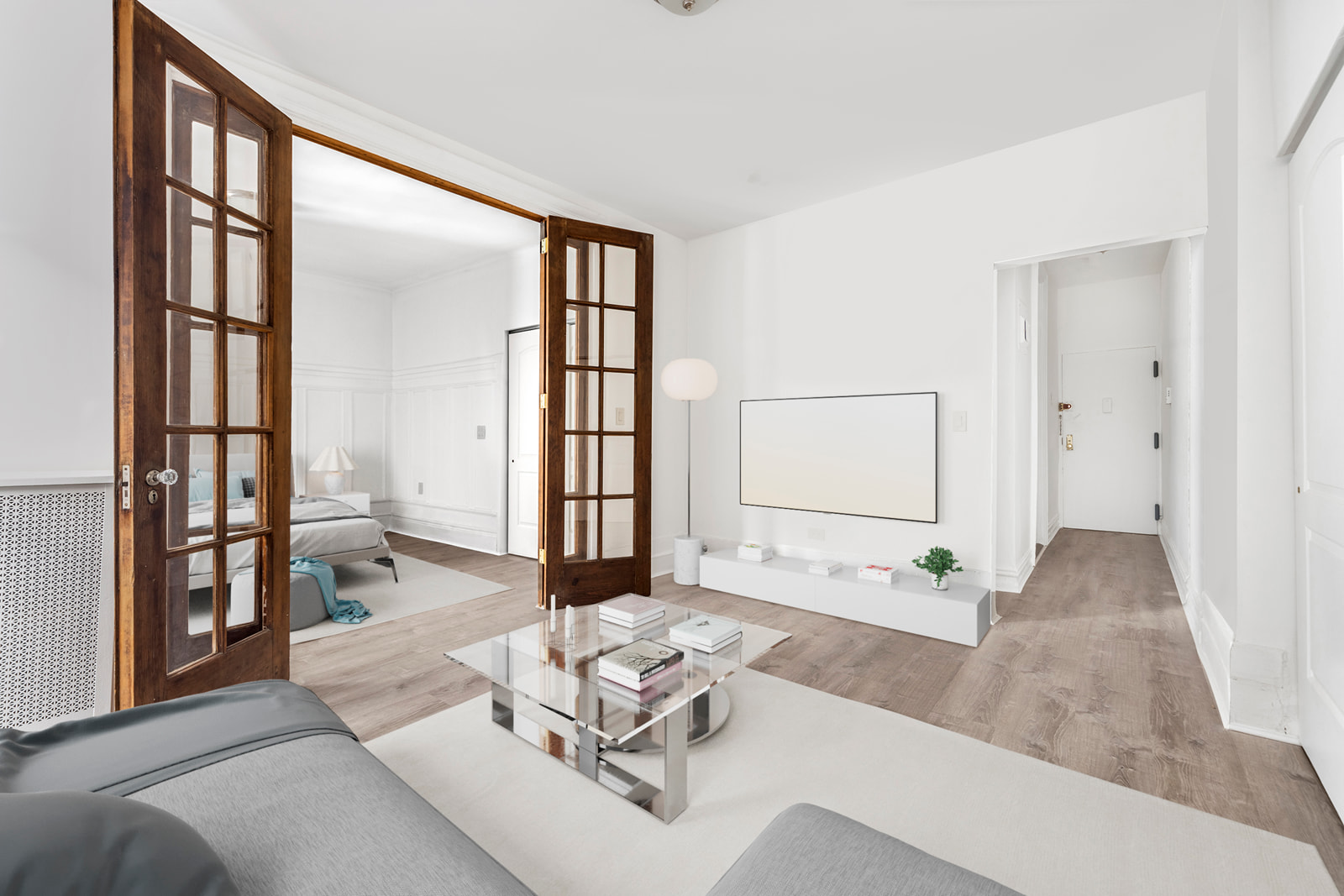 200 West 109th Street, Unit B8 Manhattan, NY 10025 - Photo 2 of 7 a living room with furniture window and wooden floor