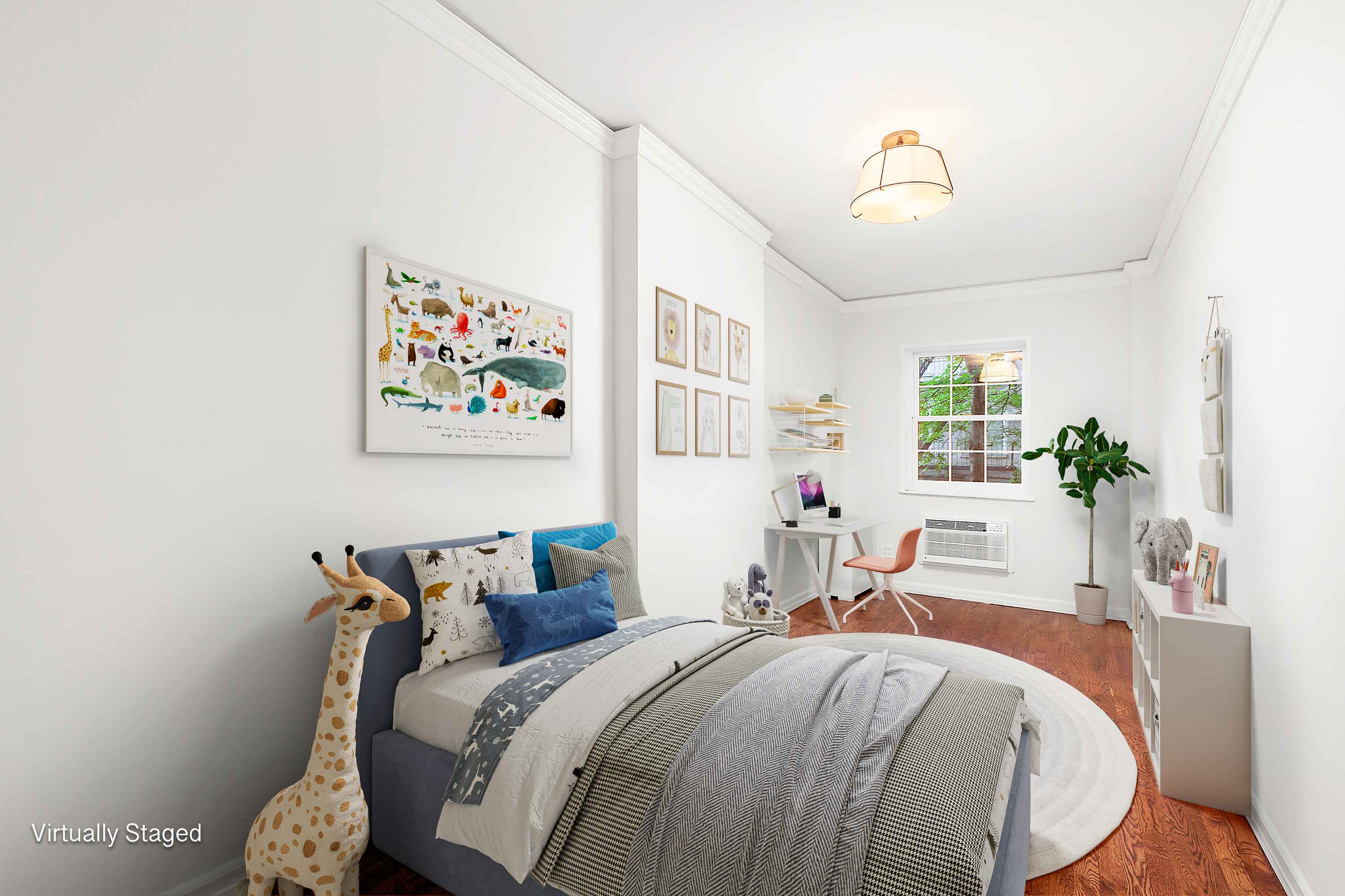 522 East 82nd Street, Unit 1 Manhattan, NY 10028 - Photo 10 of 16 a bed room with a bed and a painting on the wall