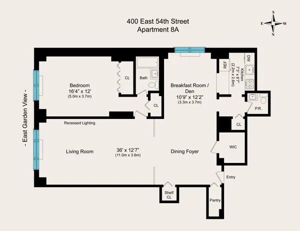 $949,000 | 400 East 54th Street, Unit 8A | Sutton Place