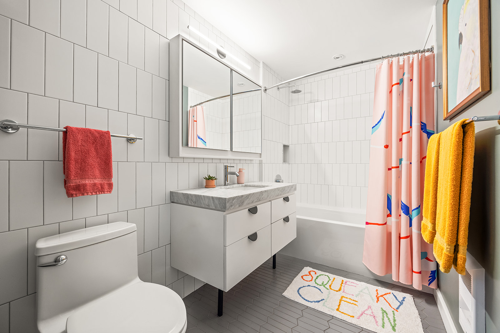 305 23rd Street, Unit 3W Brooklyn, NY 11215 - Photo 12 of 21 a bathroom with a sink toilet and shower