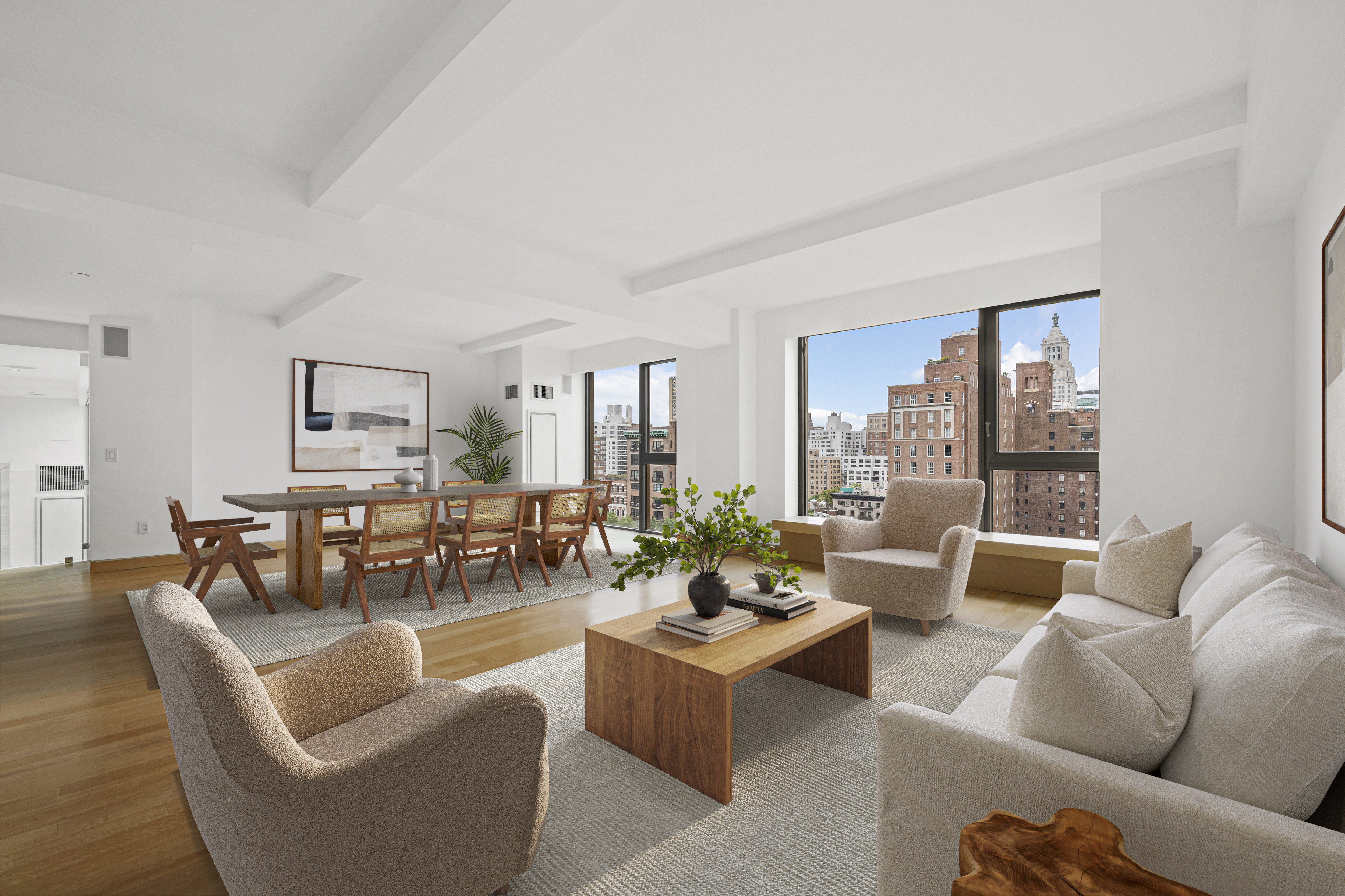 50 Gramercy Park North, Unit 15A Manhattan, NY 10010 - Photo 11 of 29 a living room with furniture and a large window