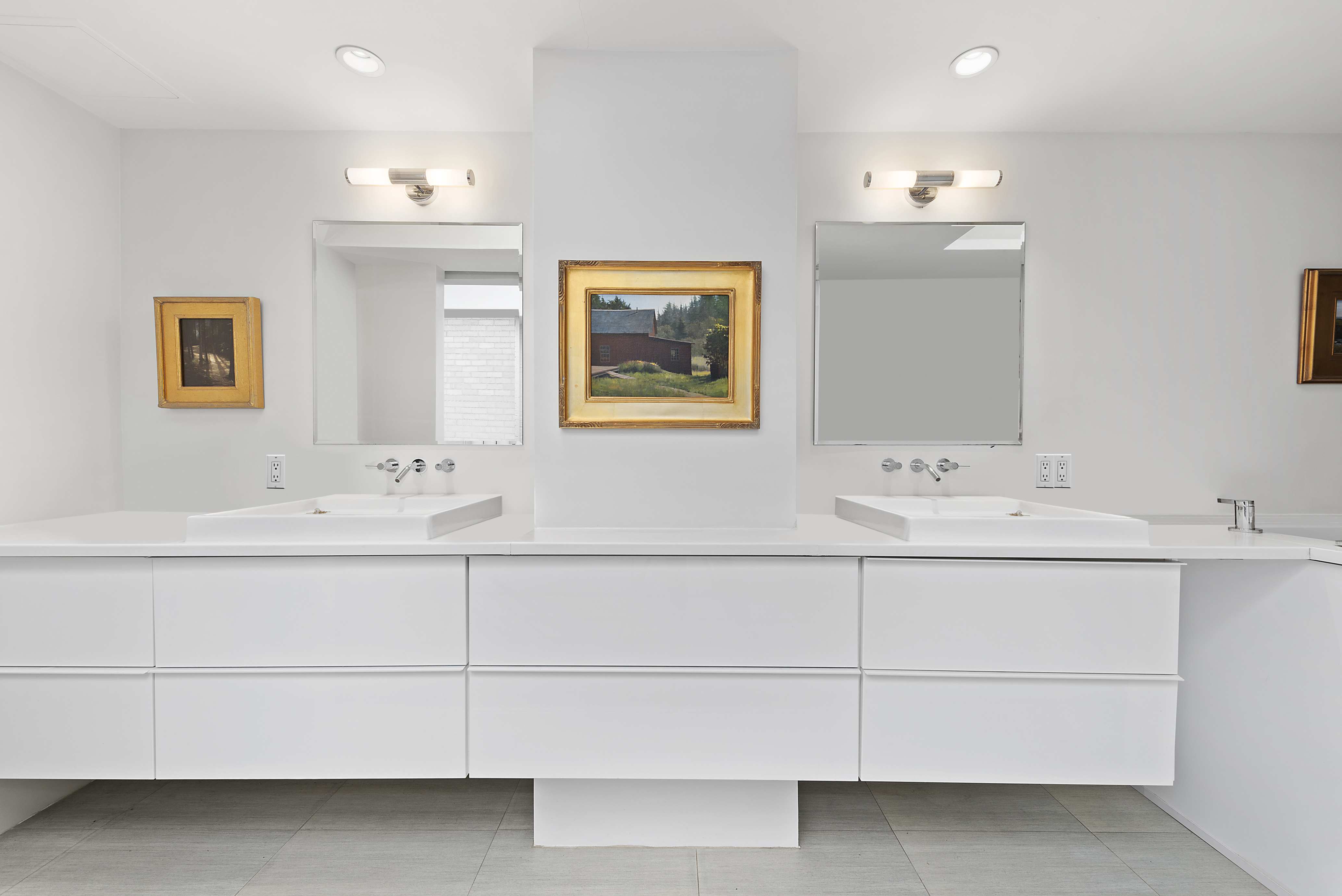 22 West 120th Street Manhattan, NY 10027 - Photo 8 of 21 a bathroom with a sink and a mirror