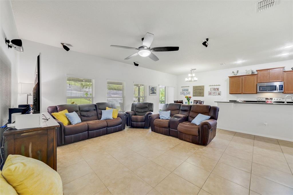 352 Giovani Boulevard Clermont, FL 34715 - Photo 13 of 46 a living room with furniture and a flat screen tv