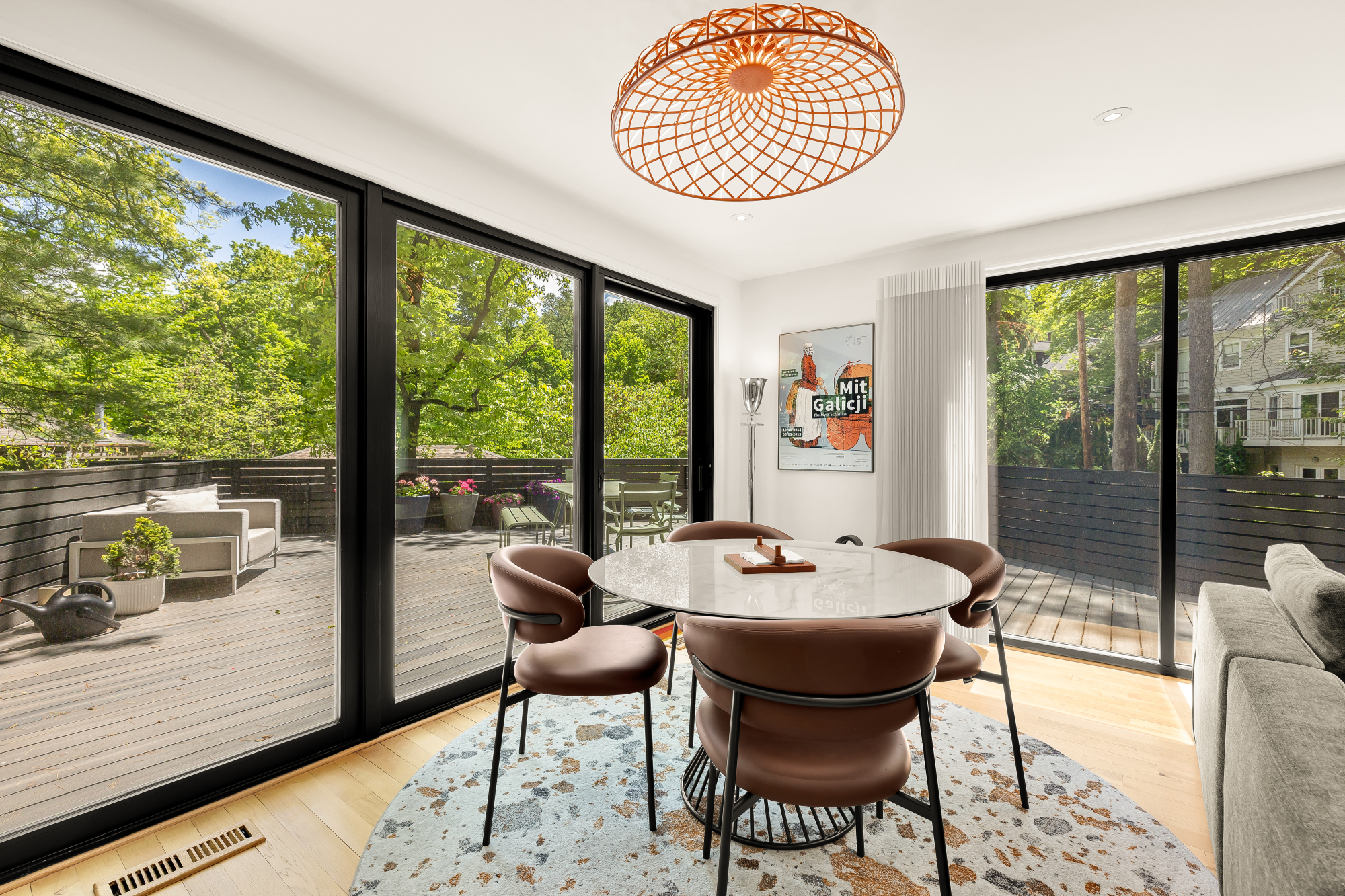 2710 Brandywine Street Northwest Washington, DC 20008 - Photo 22 of 74 a dining room with furniture a chandelier and wooden floor