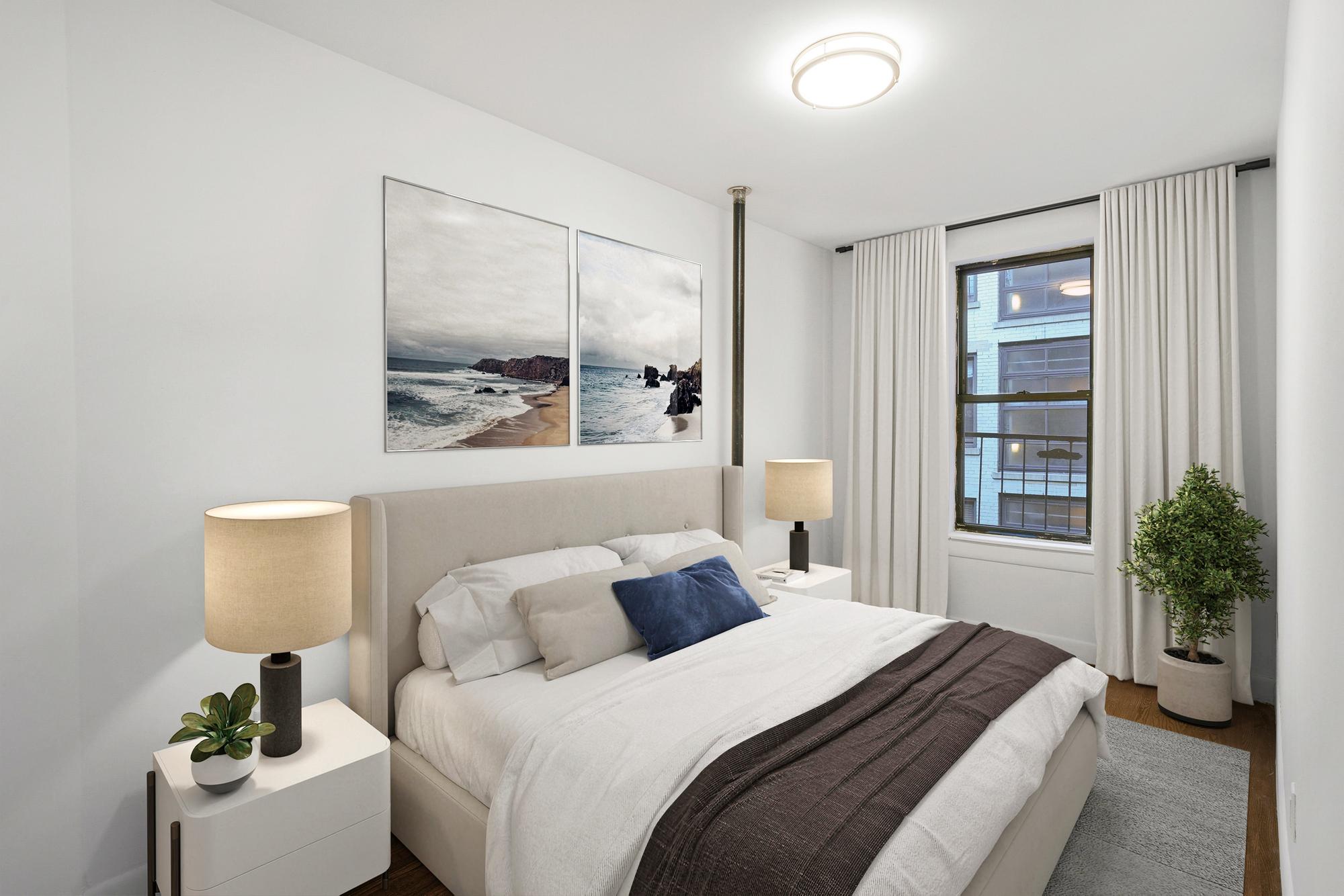 24 East 97th Street, Unit 6 Manhattan, NY 10128 - Photo 4 of 7 a bedroom with a bed and a potted plant