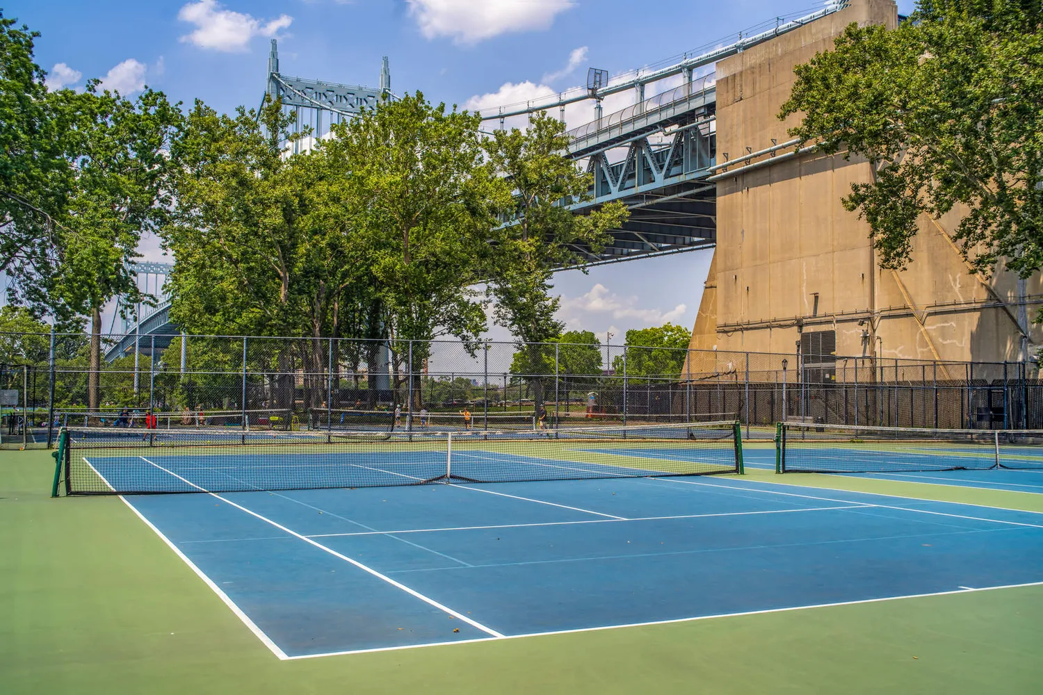 a view of a basketball court
