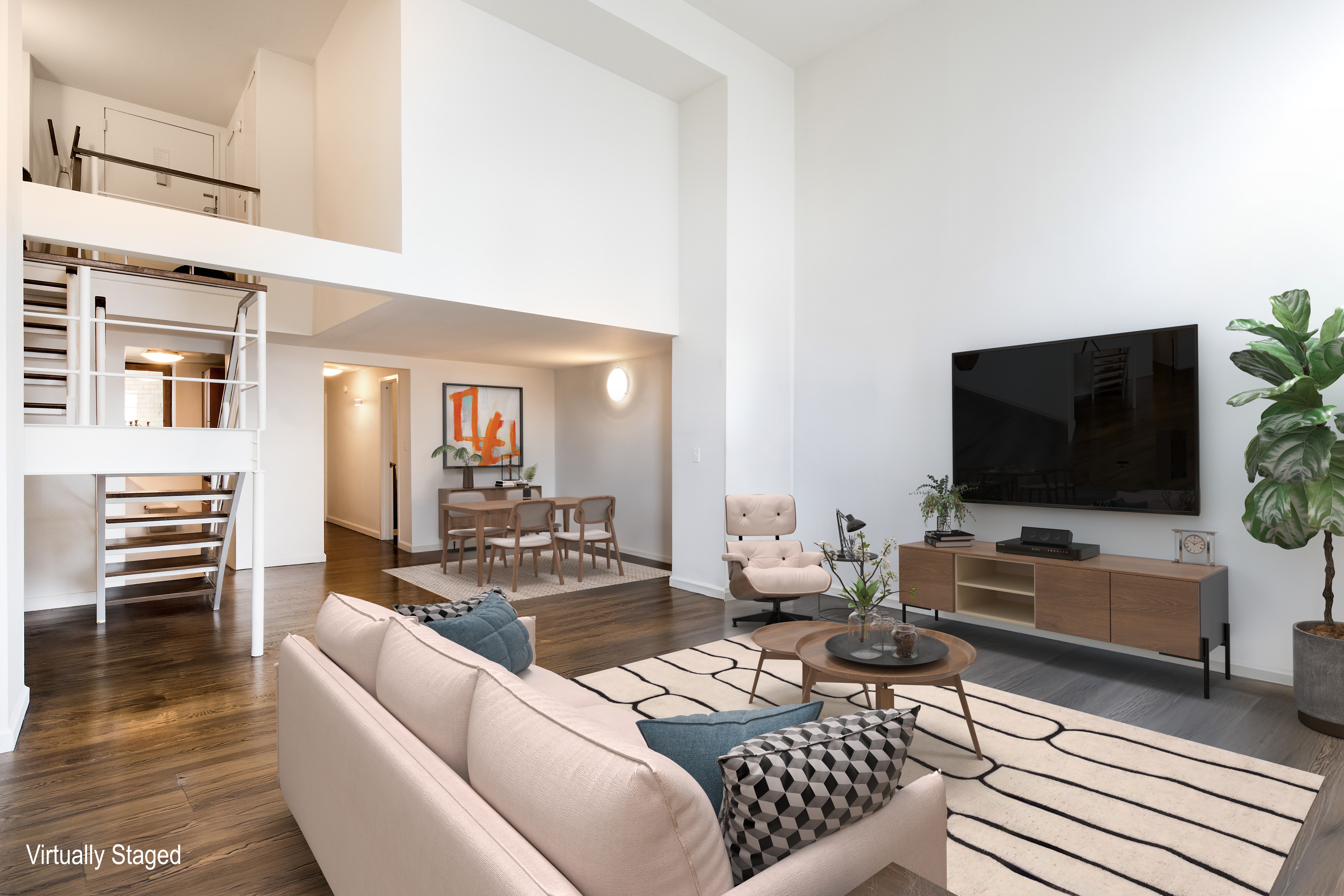 305 2nd Avenue, Unit 516 Manhattan, NY 10003 - Photo 3 of 21 a living room with furniture and a flat screen tv