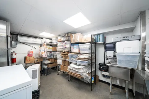 a view of gym equipment and window