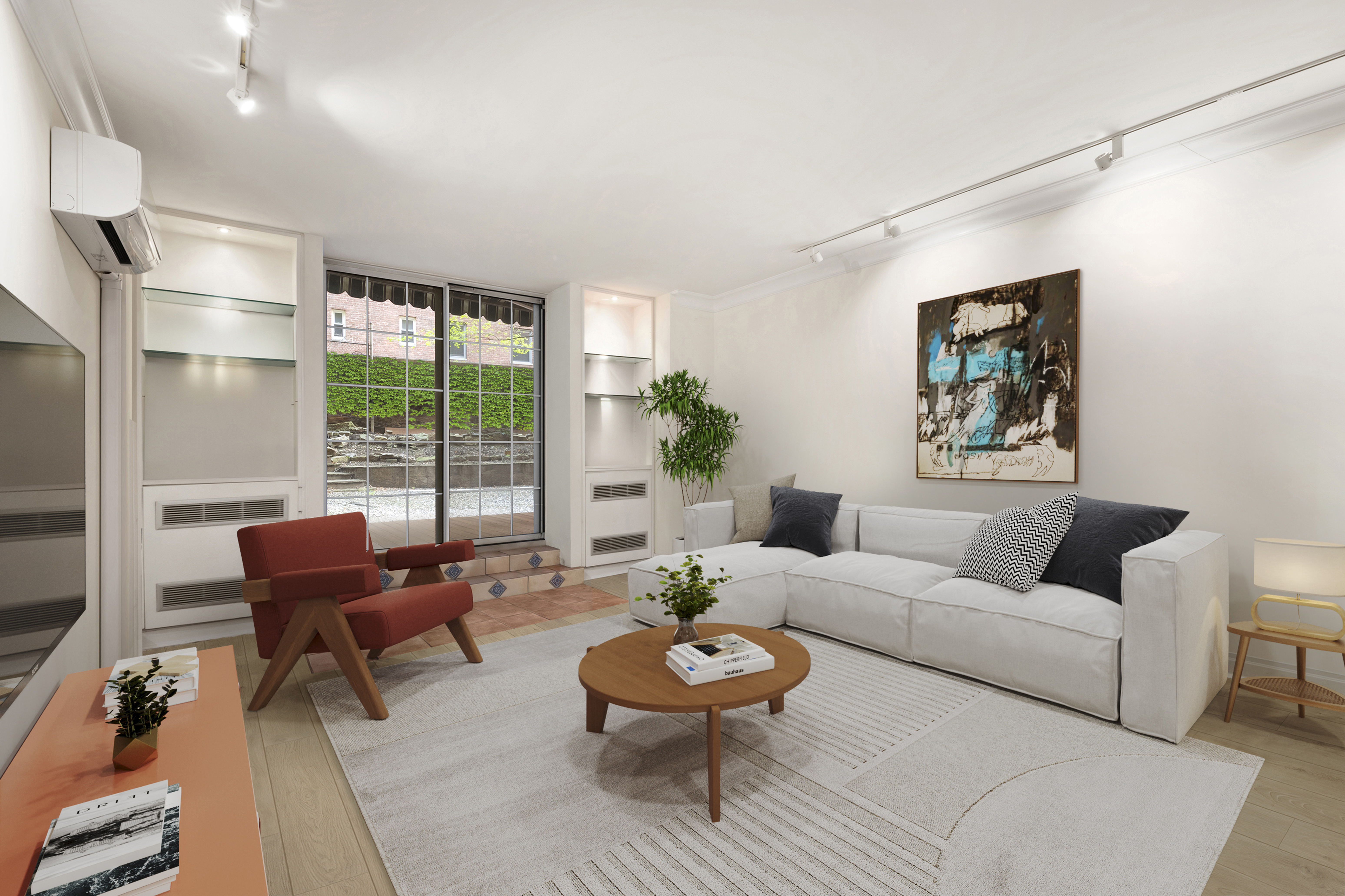 440 East 57th Street, Unit 1G Manhattan, NY 10022 - Photo 4 of 10 a living room with furniture and a large window