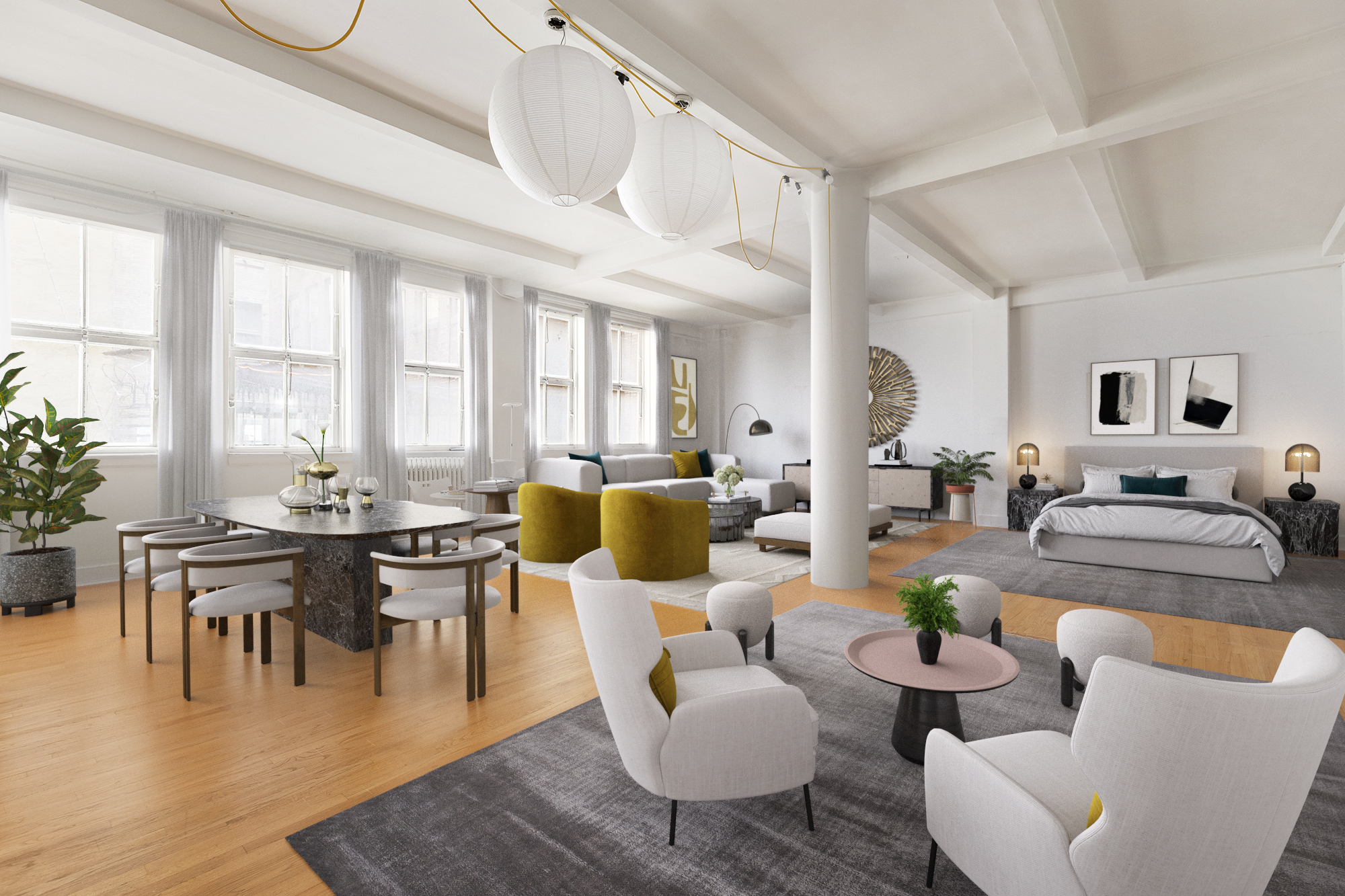 15 West 24th Street Manhattan, NY 10010 - Photo 6 of 14 a view of a dining room with furniture window and wooden floor