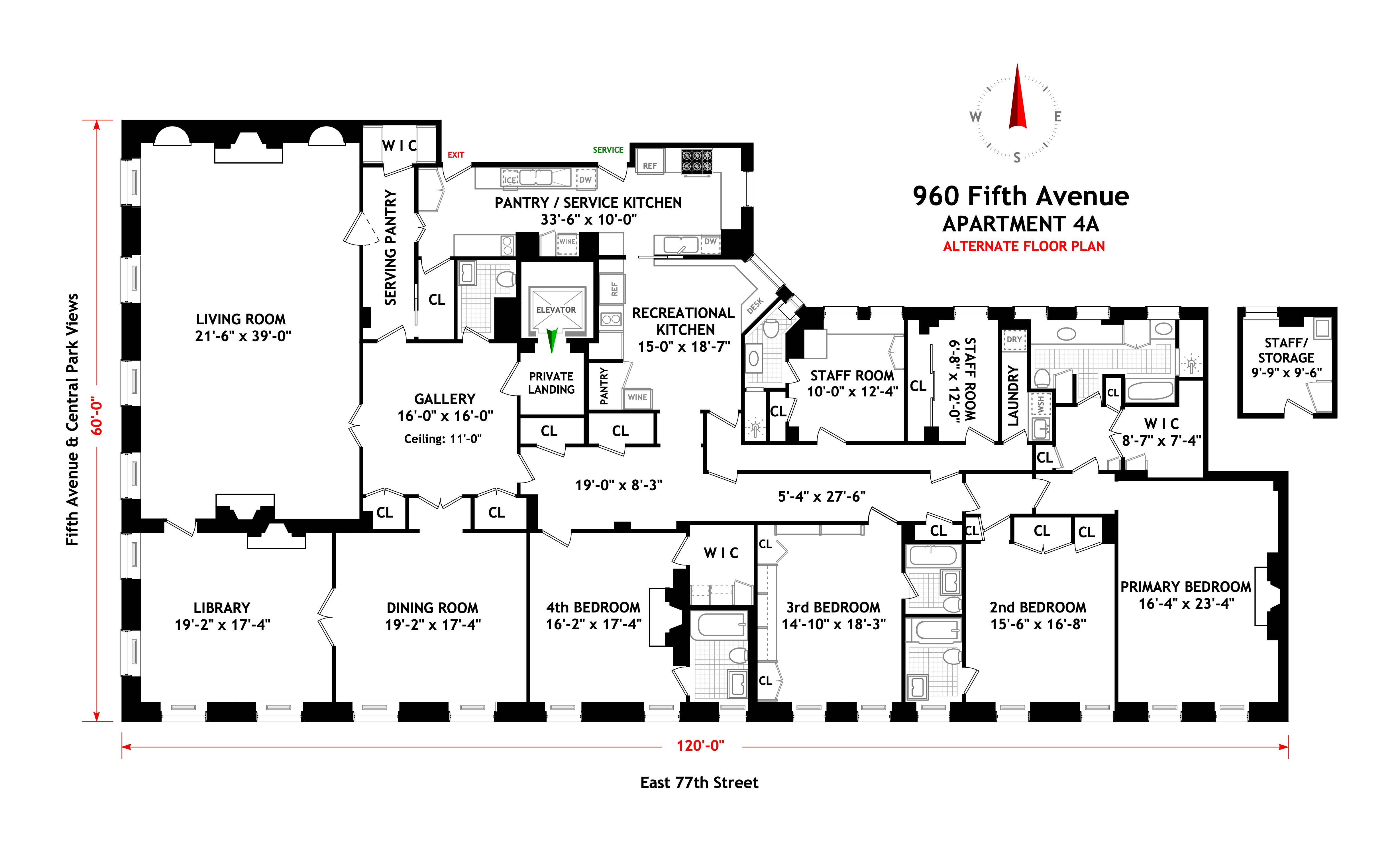 960 5th Avenue, Unit 4A Manhattan, NY 10075 - Photo 18 of 18 a black and white photo of a painting