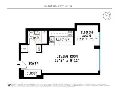 $625,000 | 201 East 36th Street, Unit 16E | Murray Hill