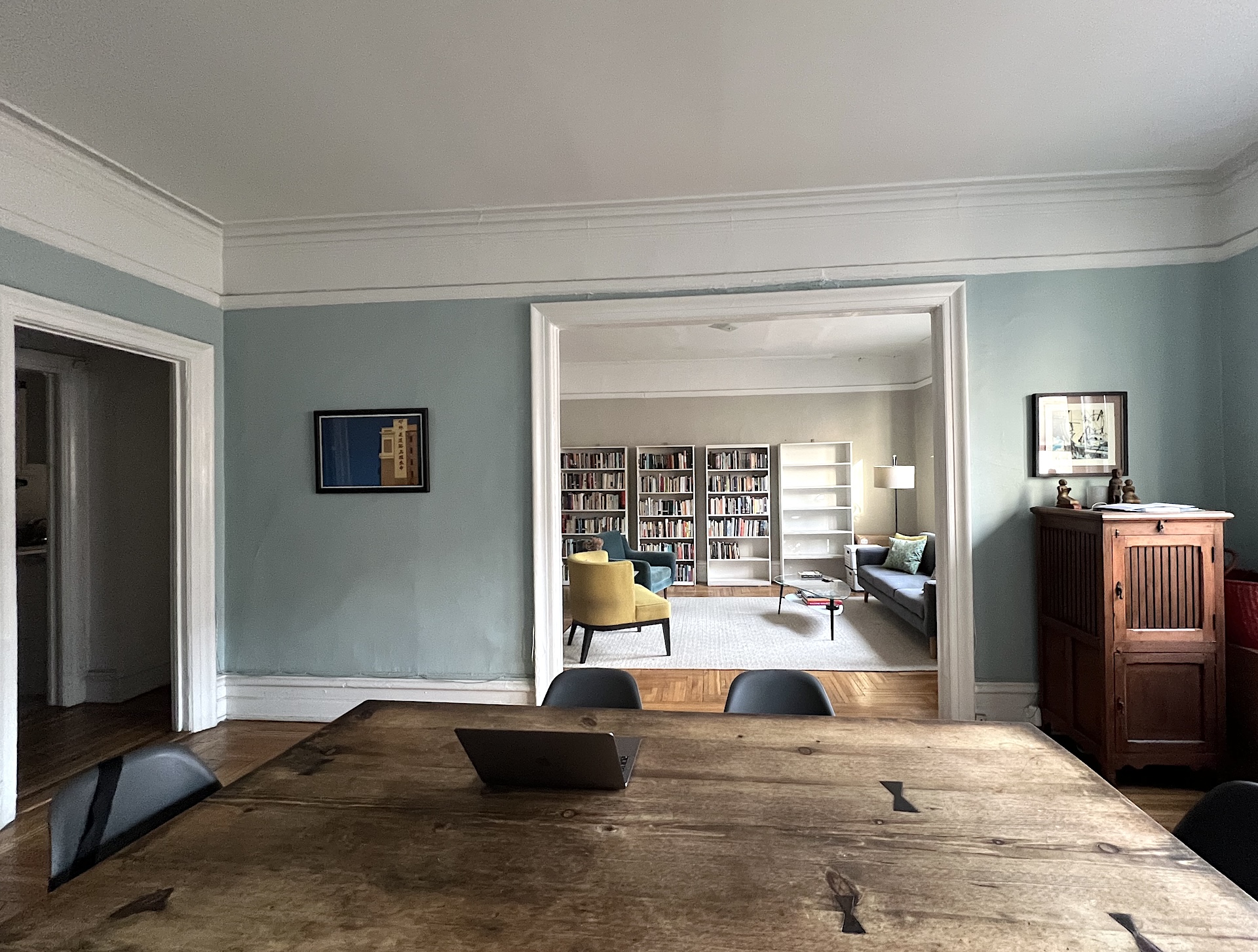 59 Livingston Street, Unit 4C Brooklyn, NY 11201 - Photo 3 of 11 a living room with furniture and large windows