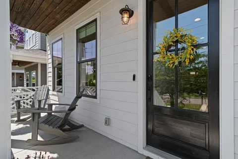 a view of a entryway door front of house