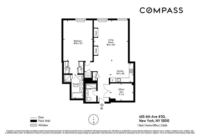 $2,175,000 | 655 6th Avenue, Unit 3G | Chelsea