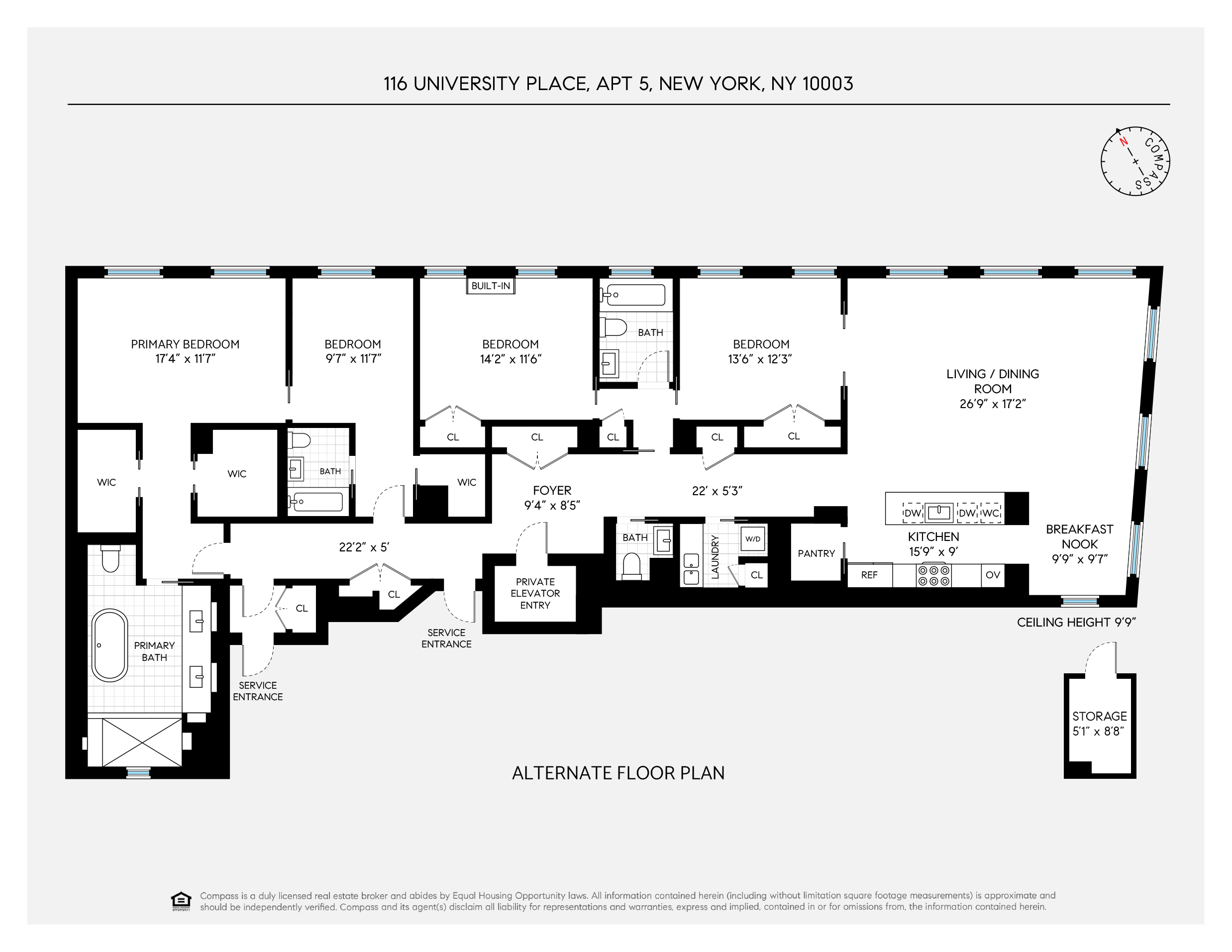 116 University Place, Unit 5 Manhattan, NY 10003 - Photo 19 of 19 a picture of a floor plan