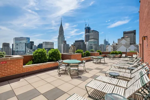 a buildings view with outdoor space