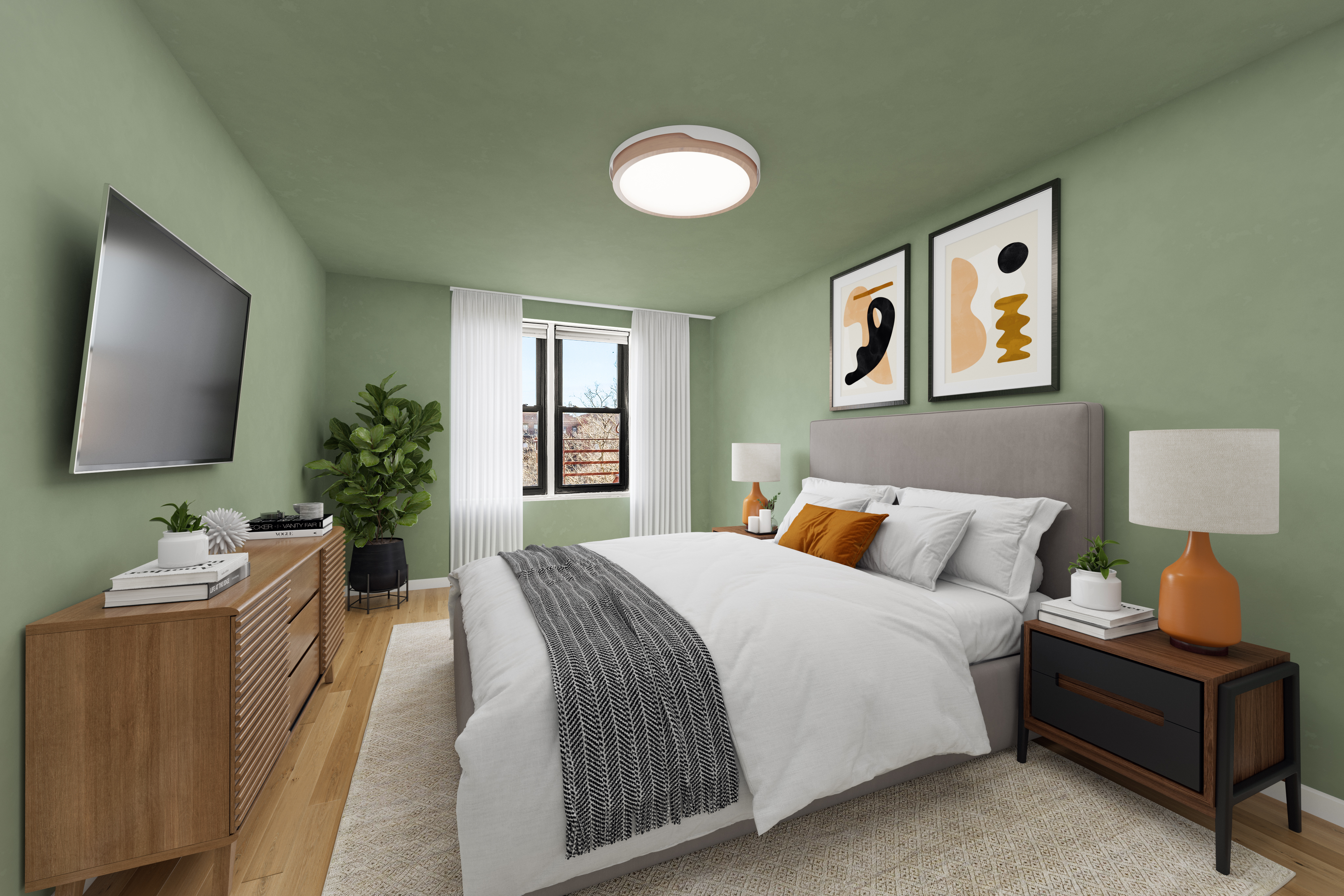 350 Ocean Parkway, Unit 3C Brooklyn, NY 11218 - Photo 6 of 10 a bedroom with a bed and window