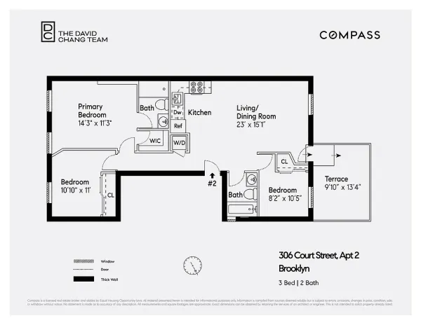 $8,520 | 306 Court Street, Unit 2F | Carroll Gardens
