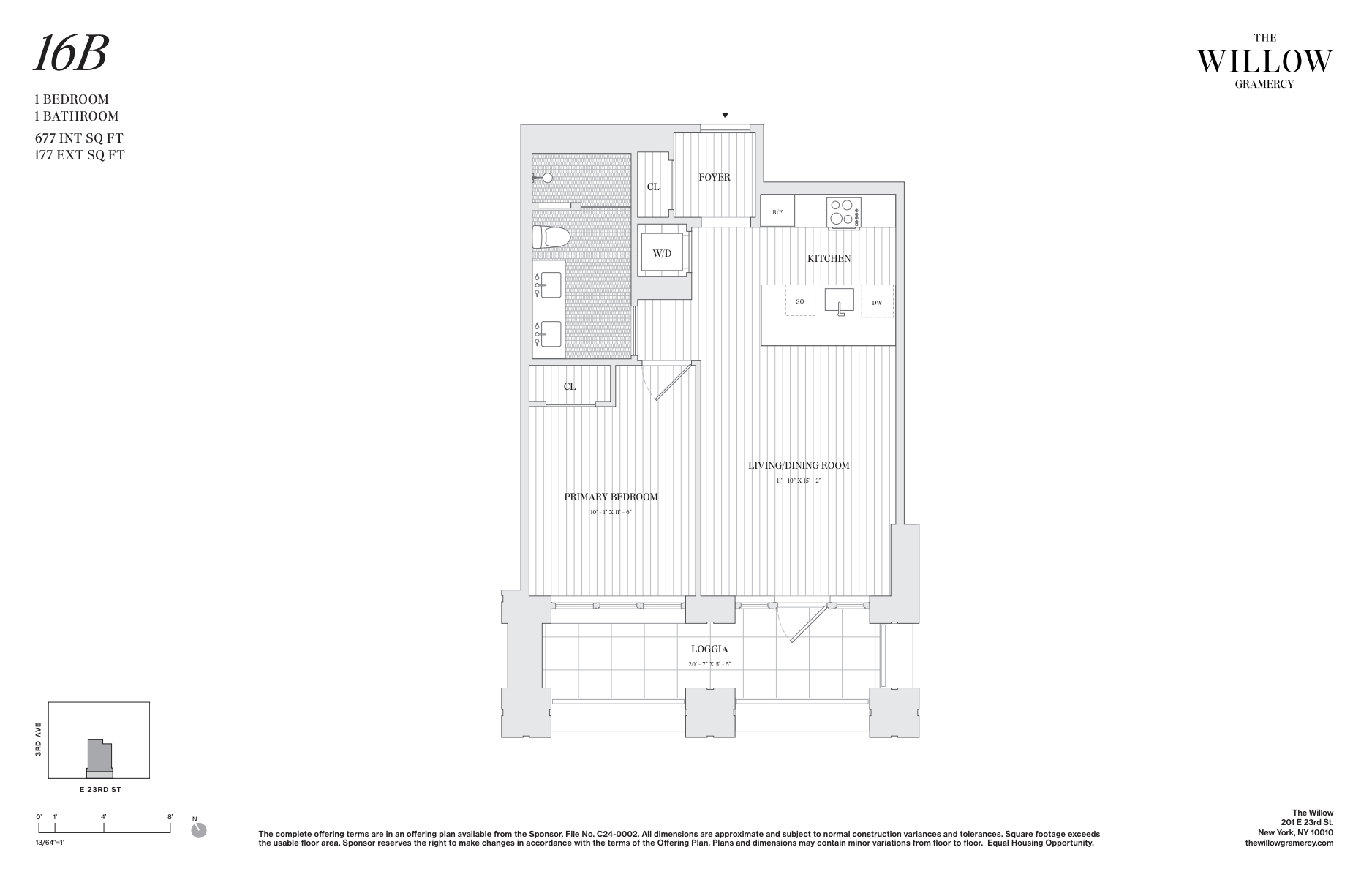 201 East 23rd Street, Unit 16B Manhattan, NY 10010 - Photo 20 of 20 a picture of a floor plan