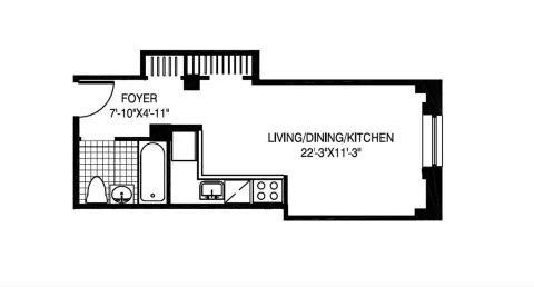 $529,000 | 20 West Street, Unit 41D | Financial District