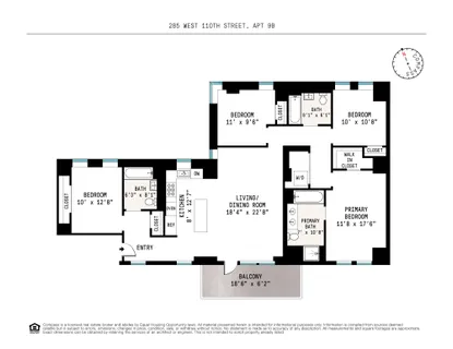 $3,695,000 | 285 West 110th Street, Unit 9B | Harlem
